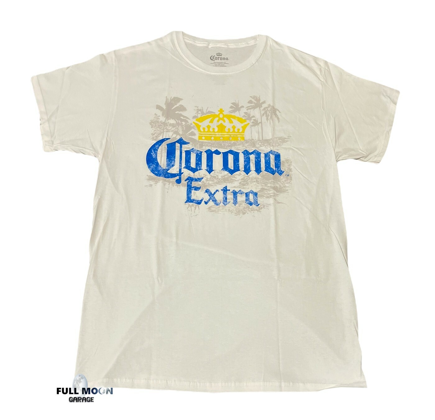 New Corona Extra Beer White Palm Tree Beach Classic Men’s Vintage T-Shirt
