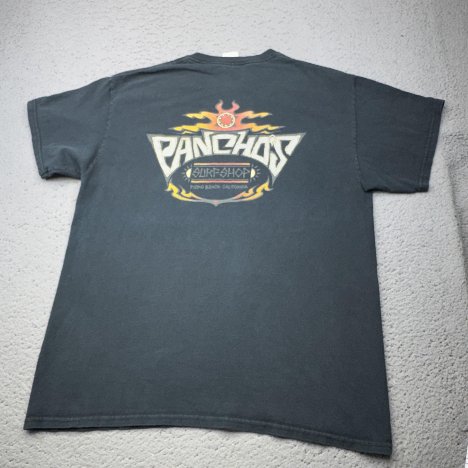 Panchos Surf Shop Shirt Mens Large Black Fader Pismo Beach Streetwear California