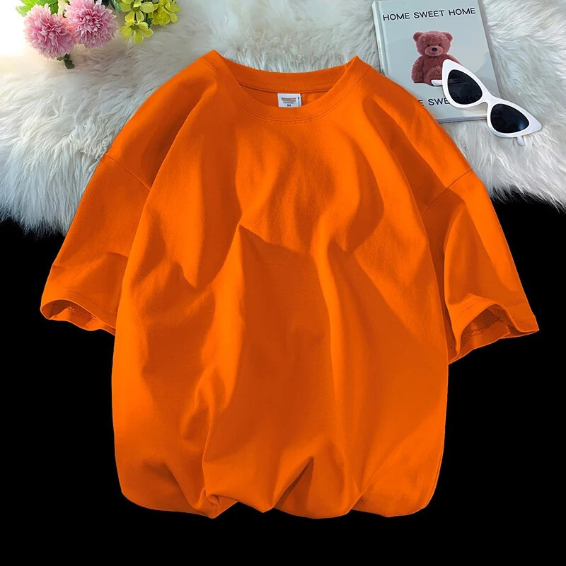 100% Cotton O-Neck Oversized Summer Short Sleeve Men’s T Shirt HipHop Streetwear