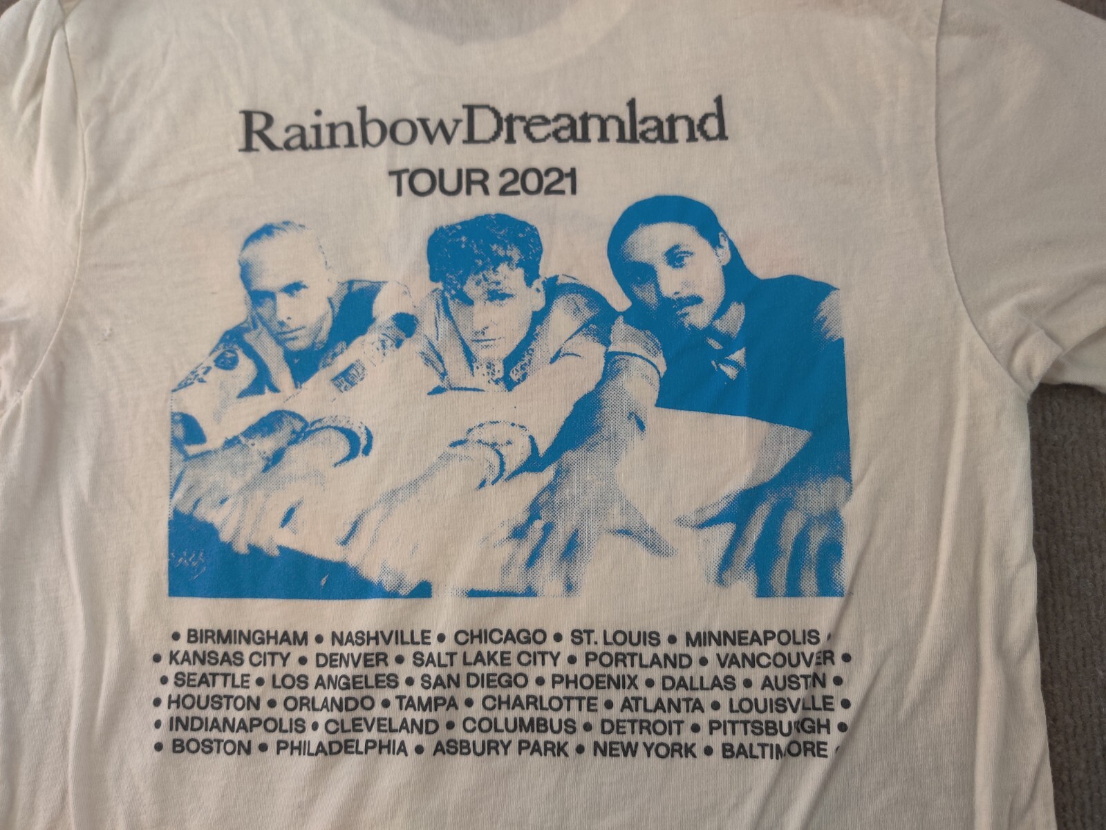Coin T Shirt Adult Small White Pop Rock Band Music Rainbow Dreamland Tour Tee