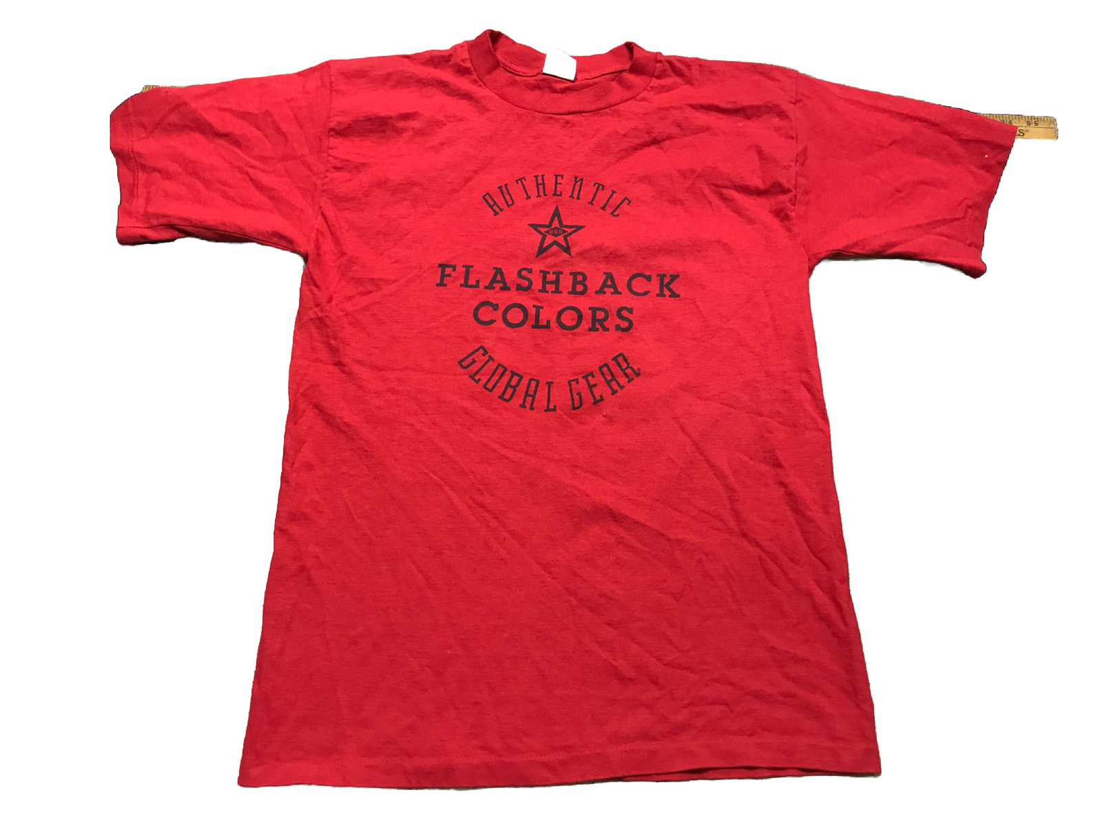 Vintage Reebok Single Stitch Double Sided Flashback Sporting Colors Large Tshirt