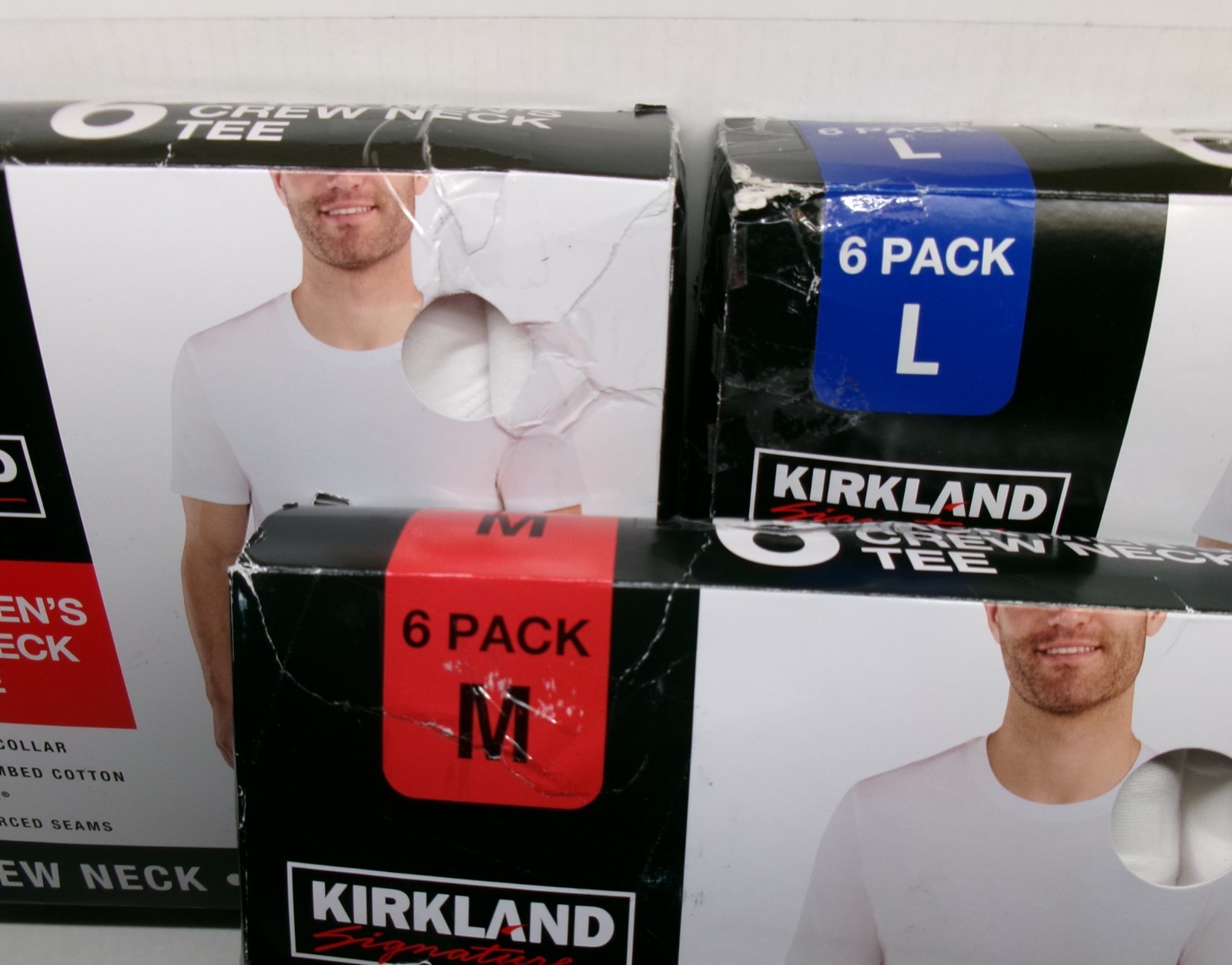 100% Combed Cotton Tee shirts lay flat Collar Reinforced Seams Crew Neck 6ct