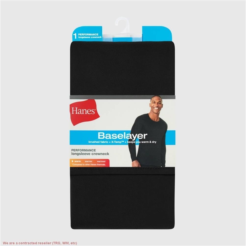 Hanes Men’s Thermal Long Sleeve Performance Shirt – Black XL *SEE DEAL!!!*