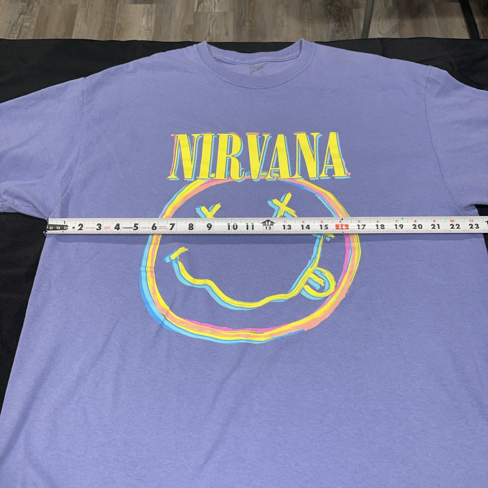 Nirvana Multi Color Smiley Trippy Variation T-shirt Size XL