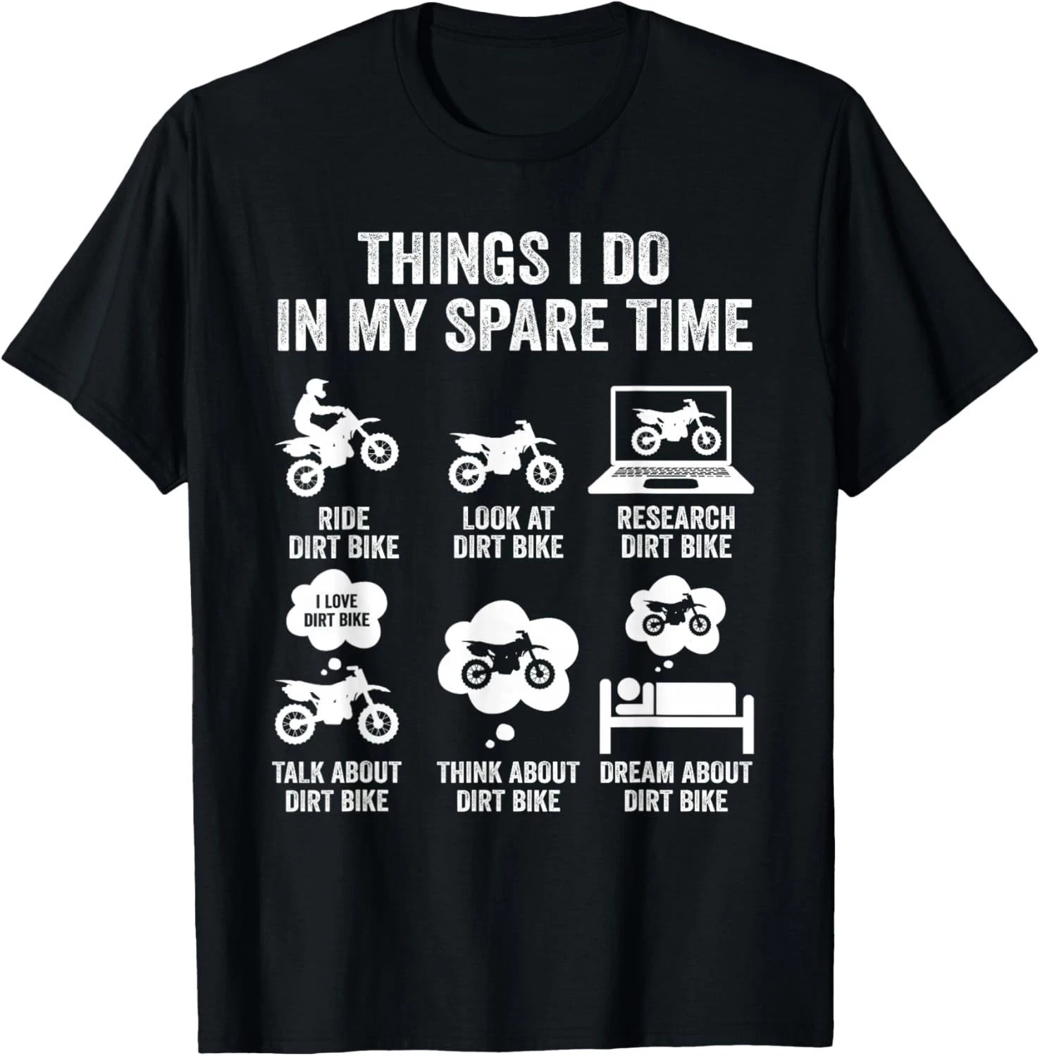Share Things I Do in My Spare Time Funny Dirt Bike Motocross Biker Gift Unisex