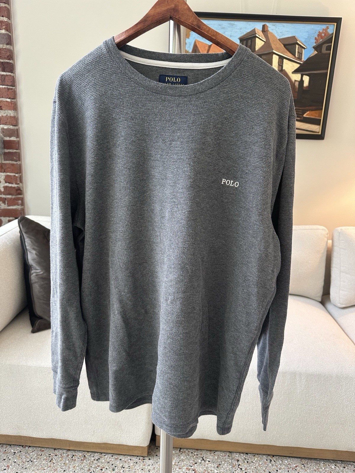 XL Polo Ralph Lauren Men’s Gray Long Sleeve Thermal Shirt