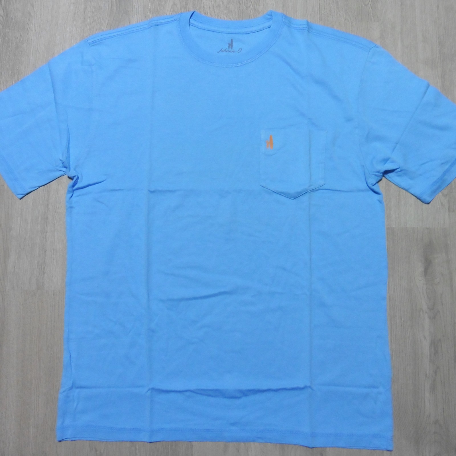 JOHNNIE O Mens S SMALL T SHIRT SUN LINE MALIBLU BLUE GRAPHIC SHORT SLEEVE GOLF