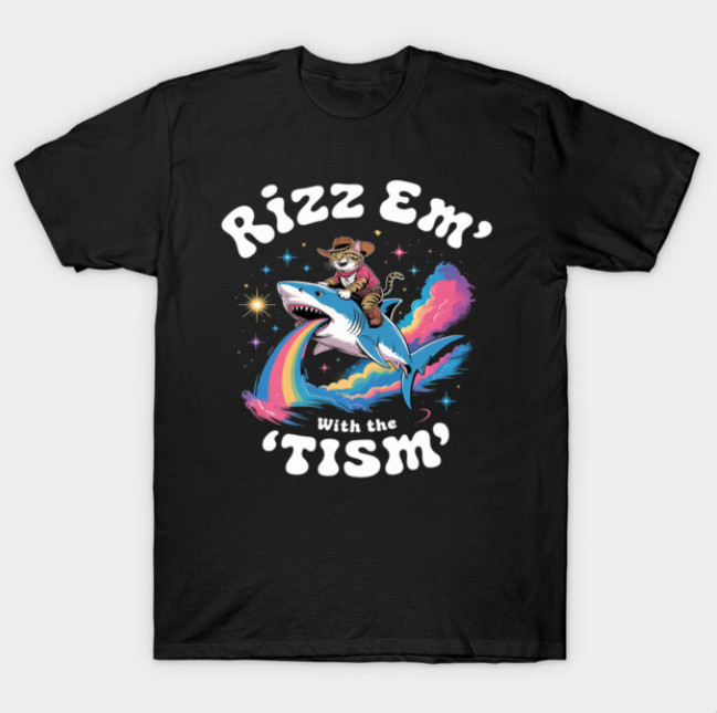 Rizz Em With The Tism Funny Cat Autism Awareness T-Shirt
