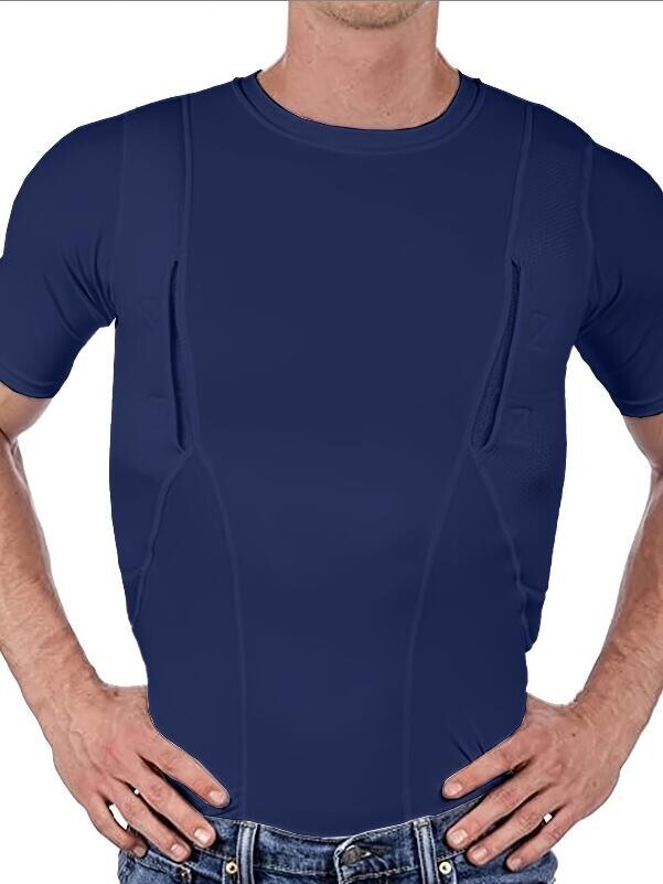 Explosive Man’s T-shirt Concealed Hidden Holster Tactical Invisible Carry Tops