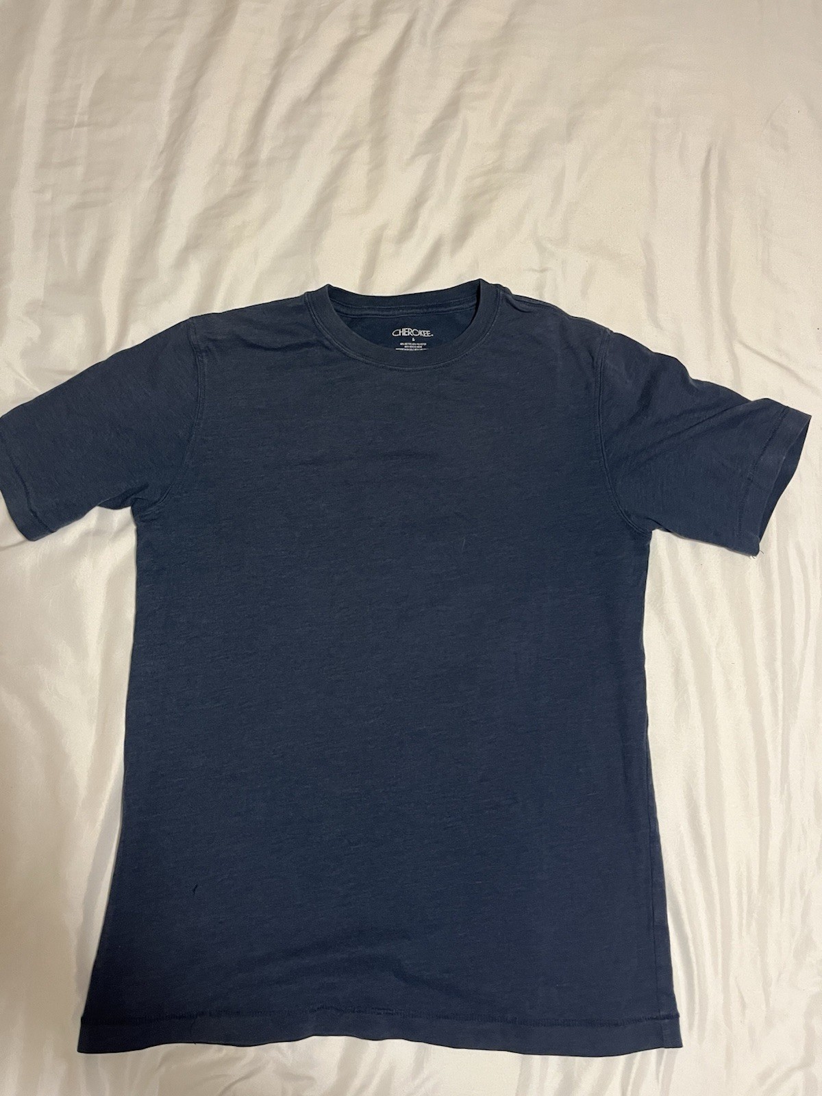 Cherokee Ultimate Tee Casual Stretch Pullover T-Shirt Men’s Size Large Navy Blue
