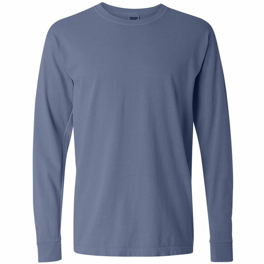 Comfort Colors 6014 3 PACK of Garment Dyed Long Sleeve Crew Neck T Shirts! WOW!