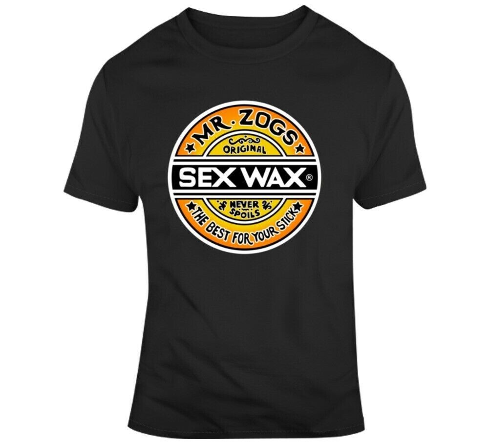 SexWax T Black Shirt T-shirt Surf sex wax Mens Skim Wake Body T’s Tshirt