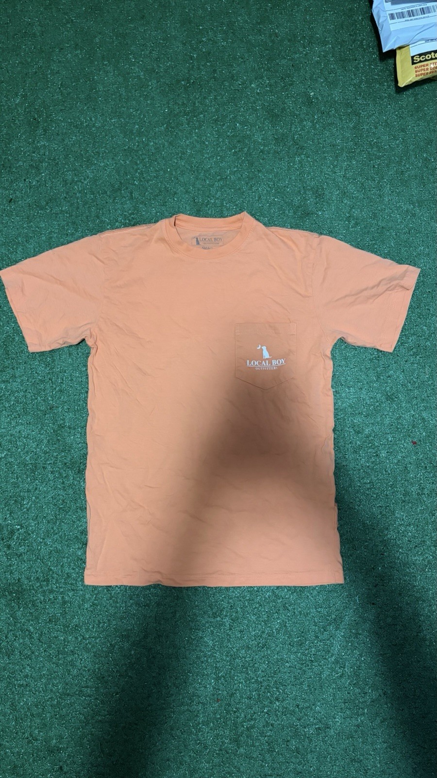 Local Boy Outfitters Men’s Orange Graphic Print Pocket Crew Neck T-Shirt S