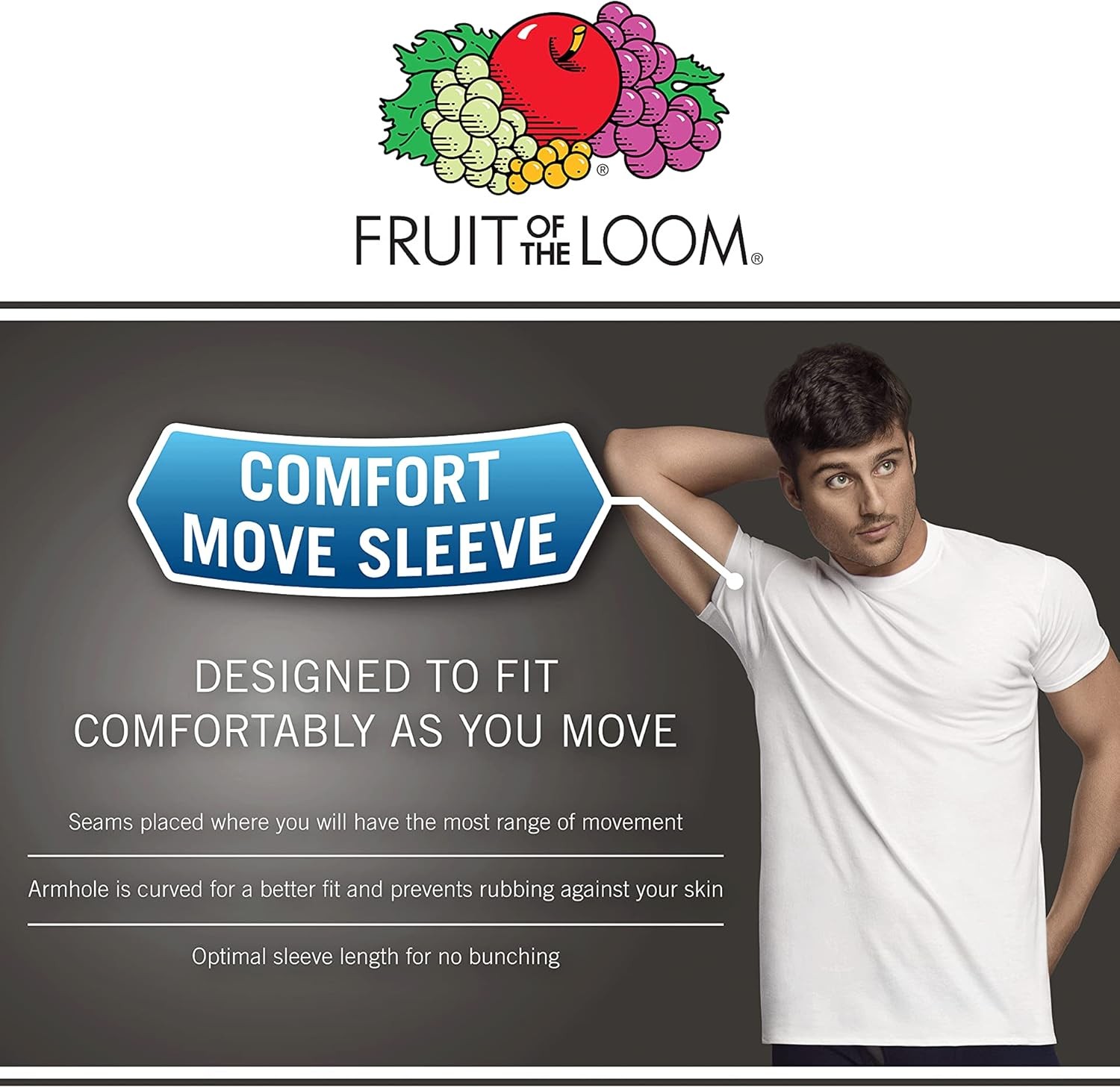 Fruit of the Loom Men’s Pocket Tee Large, Colors May Vary – 6 Pack –