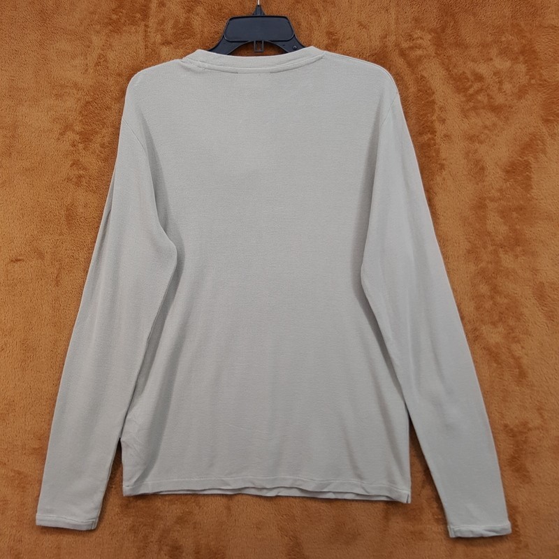 NN07 Shirt Mens Small Tan Gray Pullover Crew Long Sleeve Thermal Knit CLIVE $110