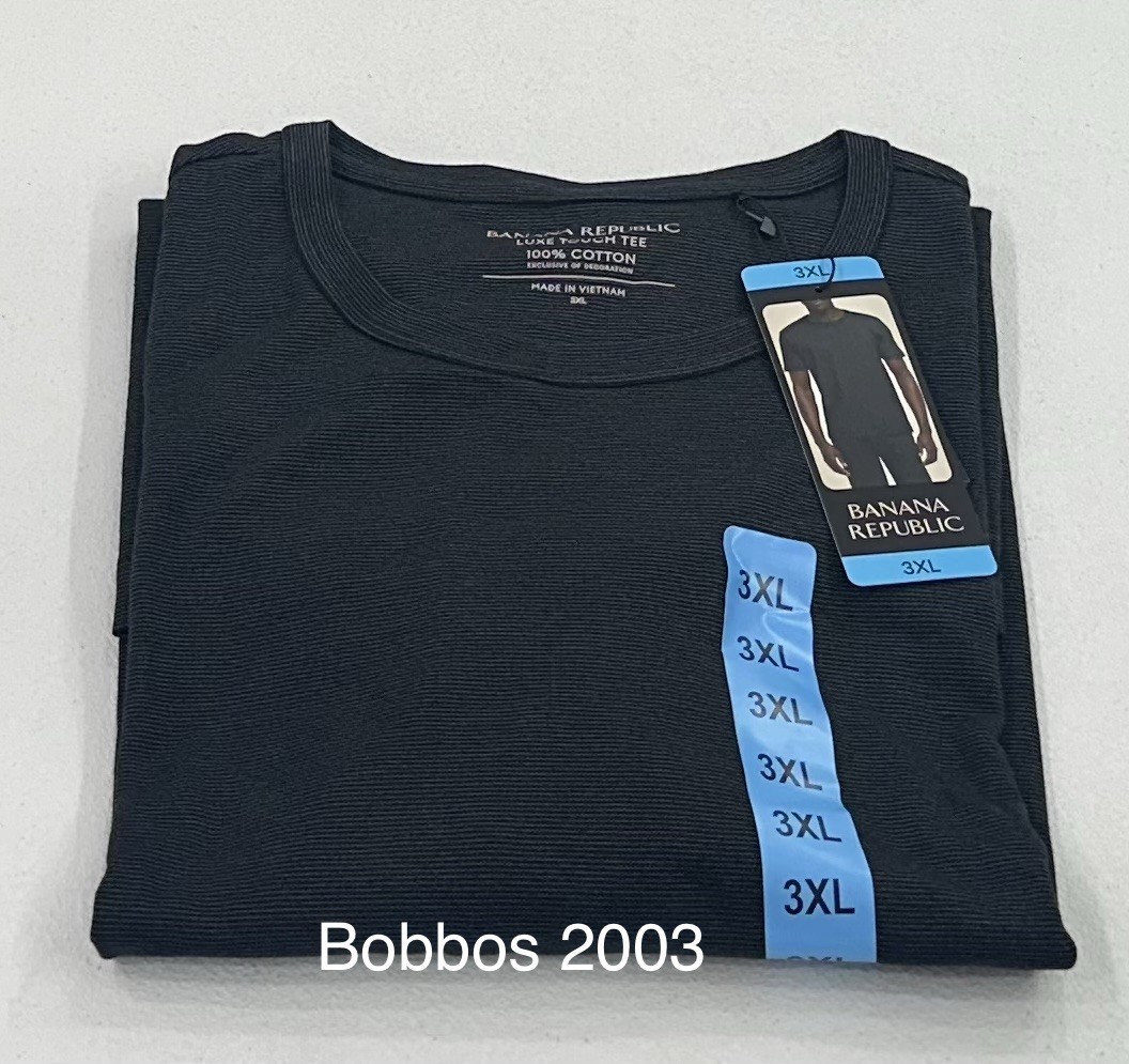 Banana Republic Men’s Luxe Touch Tee, Black, Size 3XL