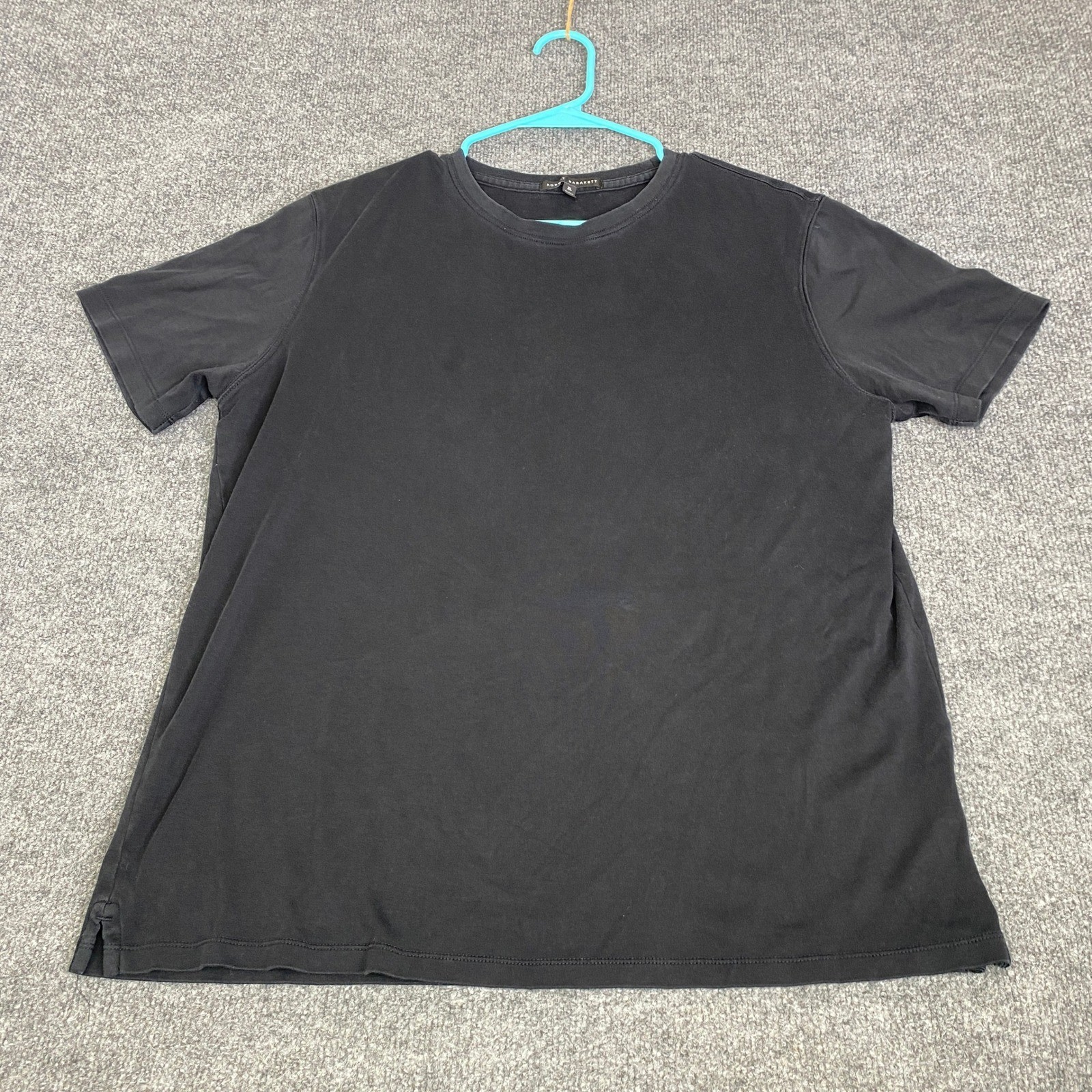 Robert Barakett Crewneck T-Shirt Mens XL Black 100% Pima Cotton SS