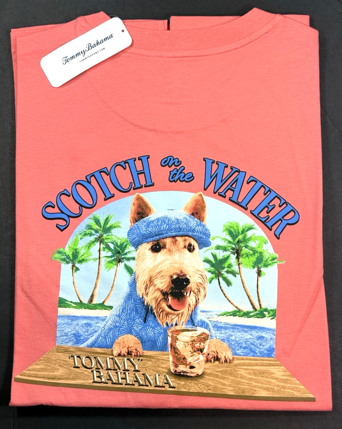 Tommy Bahama Men’s Graphic T / Shellrossa / Boating / SCOTCH on the WATER