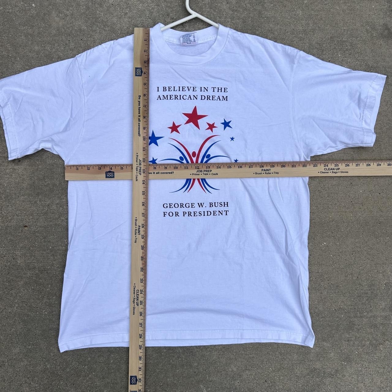 Vintage 00s George W. Bush campaign promotional white cotton tee