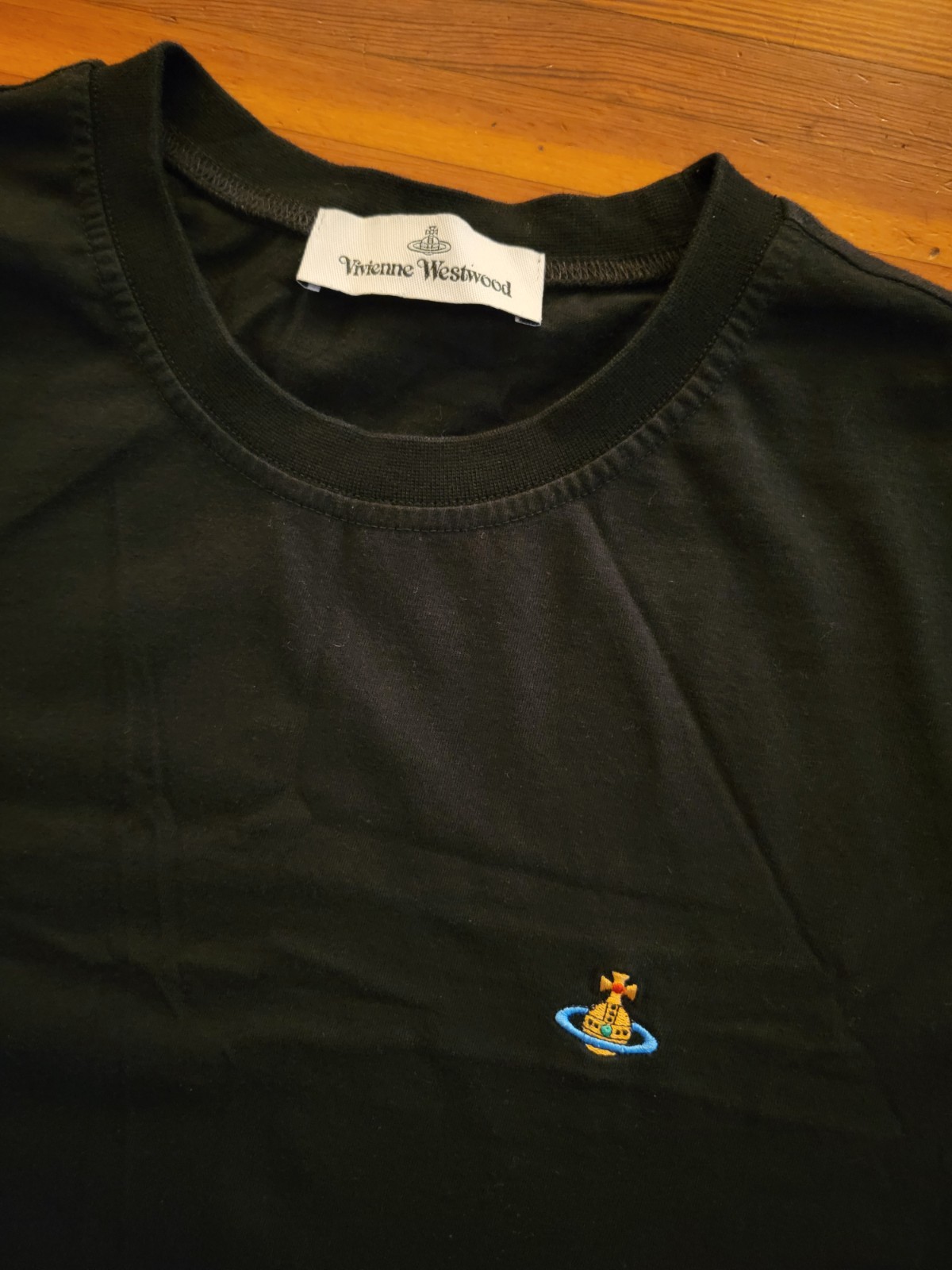 Vivienne Westwood Oversize T Shirt Small S Orb Logo Embroidered Tunisia Black
