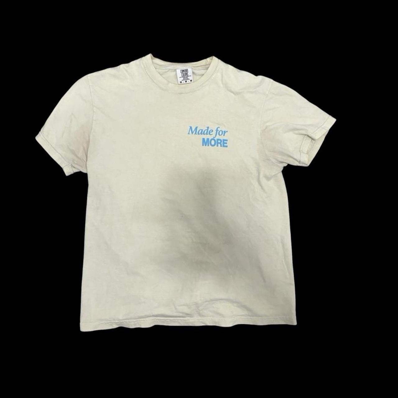 ✨ Comfort Colors Cream white t-shirt with blue text✨