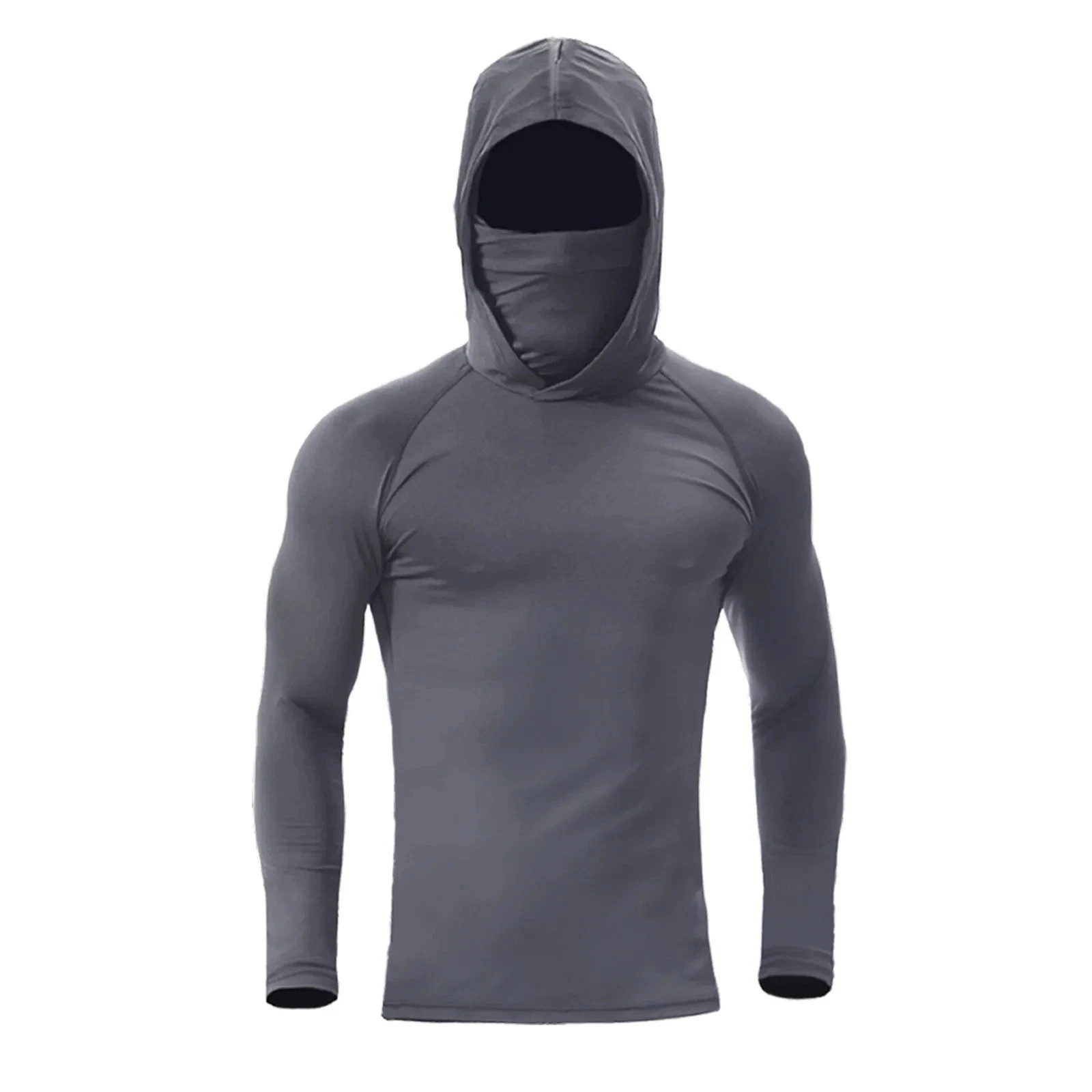 Performance Hoodie Long Sleeve T-Shirts, UPF 50+ Sun Protection Hooded Unisex