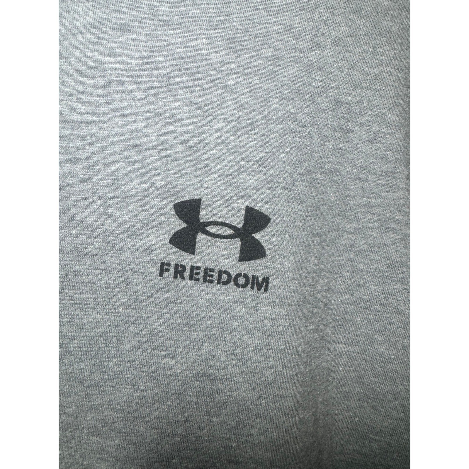 Under Armour Freedom Flag T-Shirt Mens 2XL Gray Heathered Short Sleeve Loose Fit