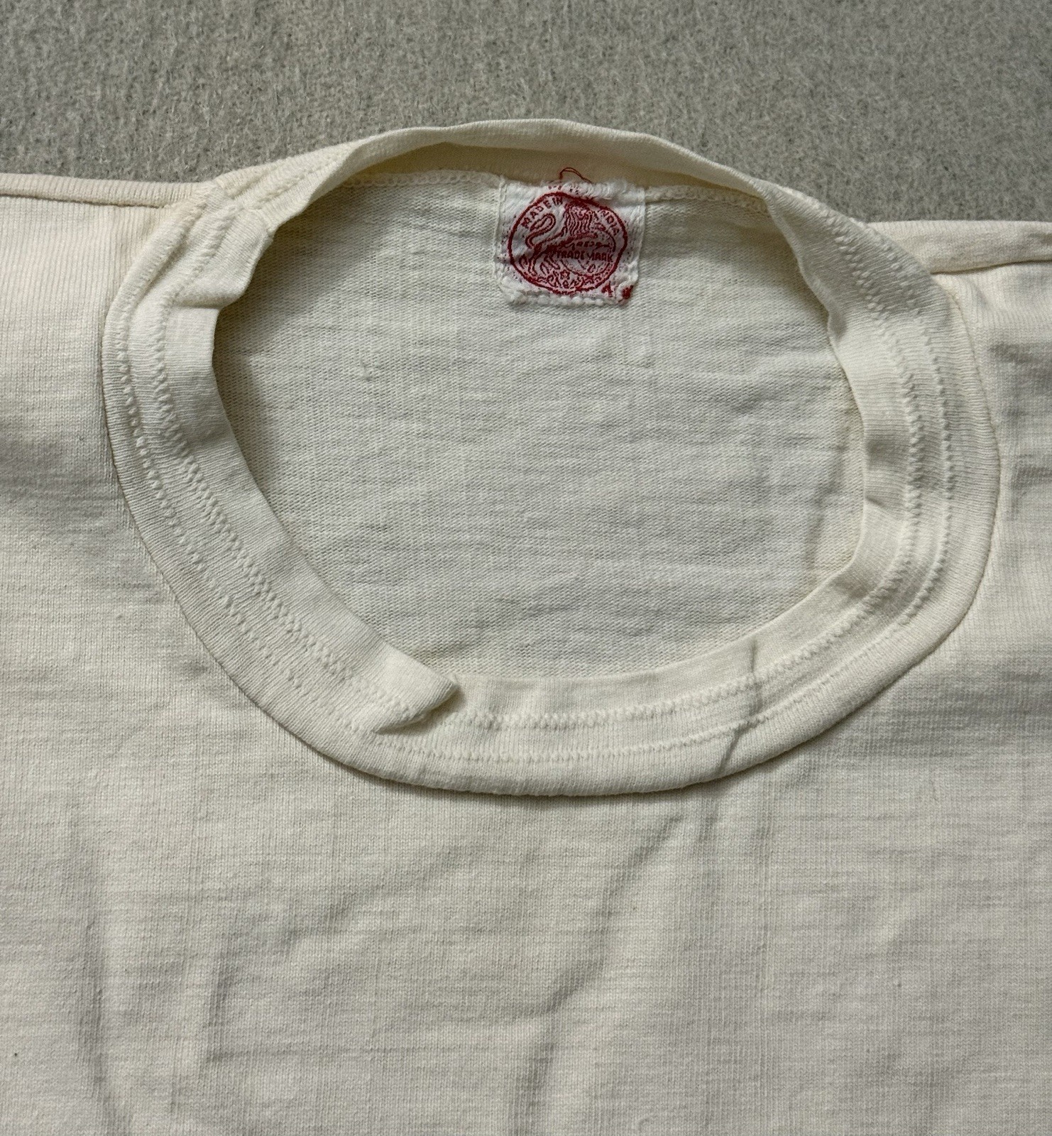 Vintage 30s 40s Paneled White Blank Tee Jersey All 100% Cotton 20×29.5 Very Rare