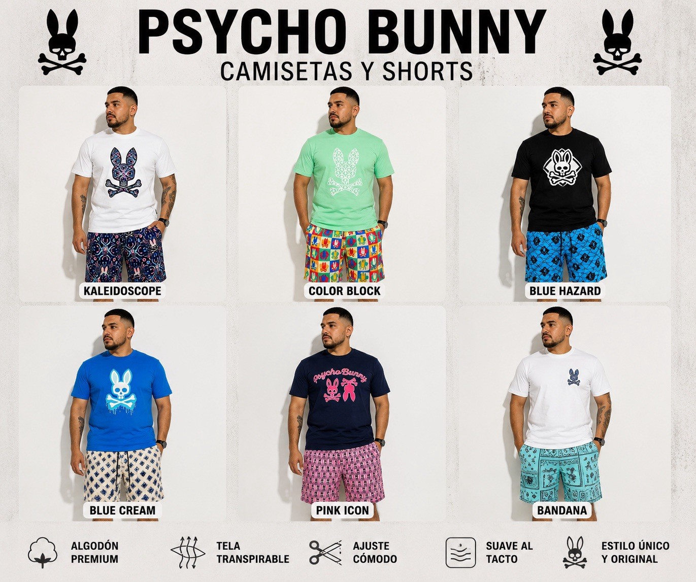 Pyscho Bunny Tshirt/Short Sets