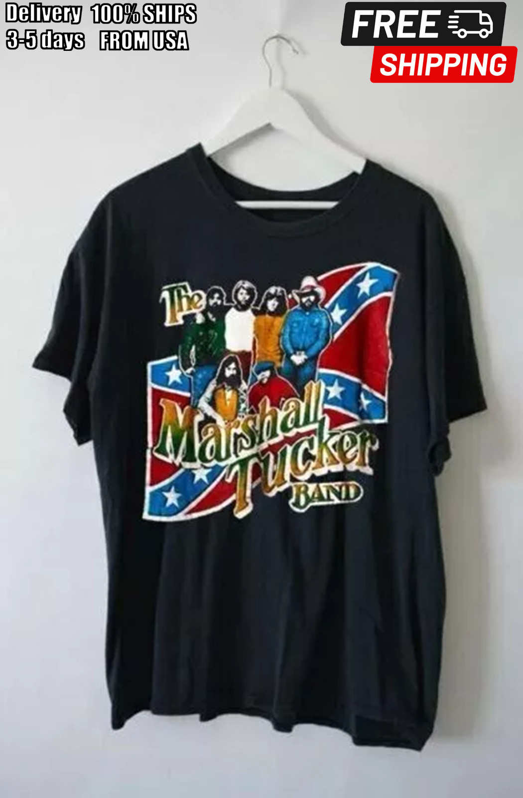 The Marshall Tucker Band Cotton Black Unisex T-shirt S-5XL Reprint VN1834