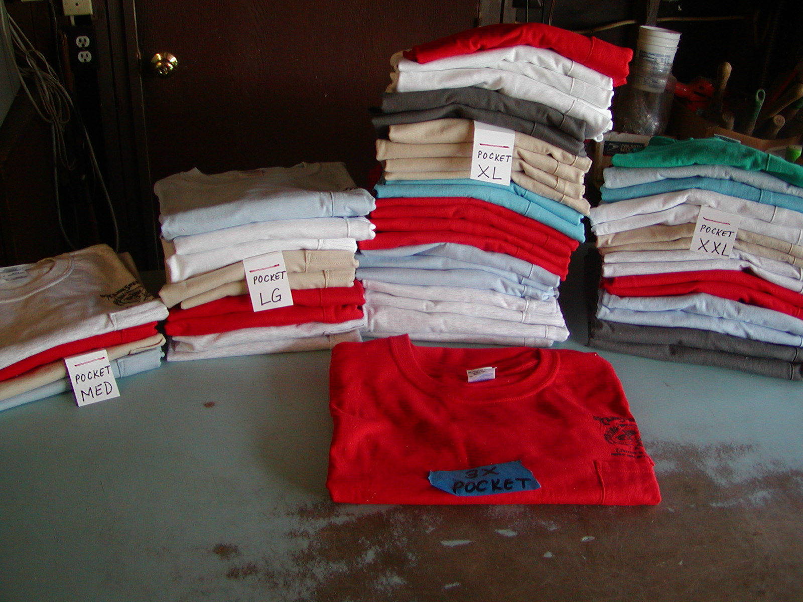 Cajon Speedway Pocket T-Shirts Vintage Logo on Back and above pocket 100% Cotton