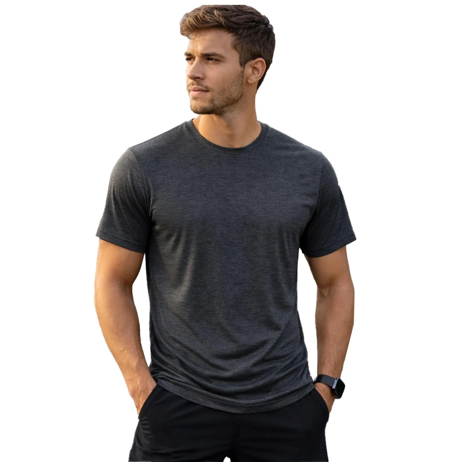5 Pack Men’s Quick Dry Athletic T-Shirts: Moisture Wicking Tees