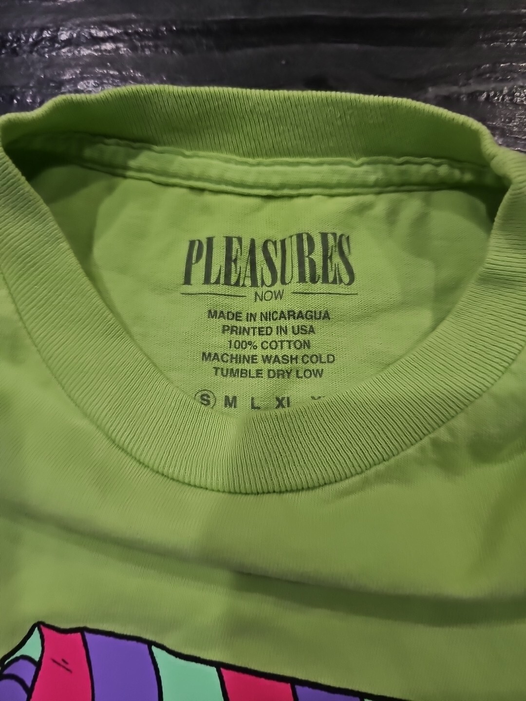 Small Pleasures Long Sleeve Life Savers Life Sucks Neon Green Tee