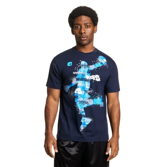 AND1 Men’s Graphic T-Shirt, Size XL Color Navy