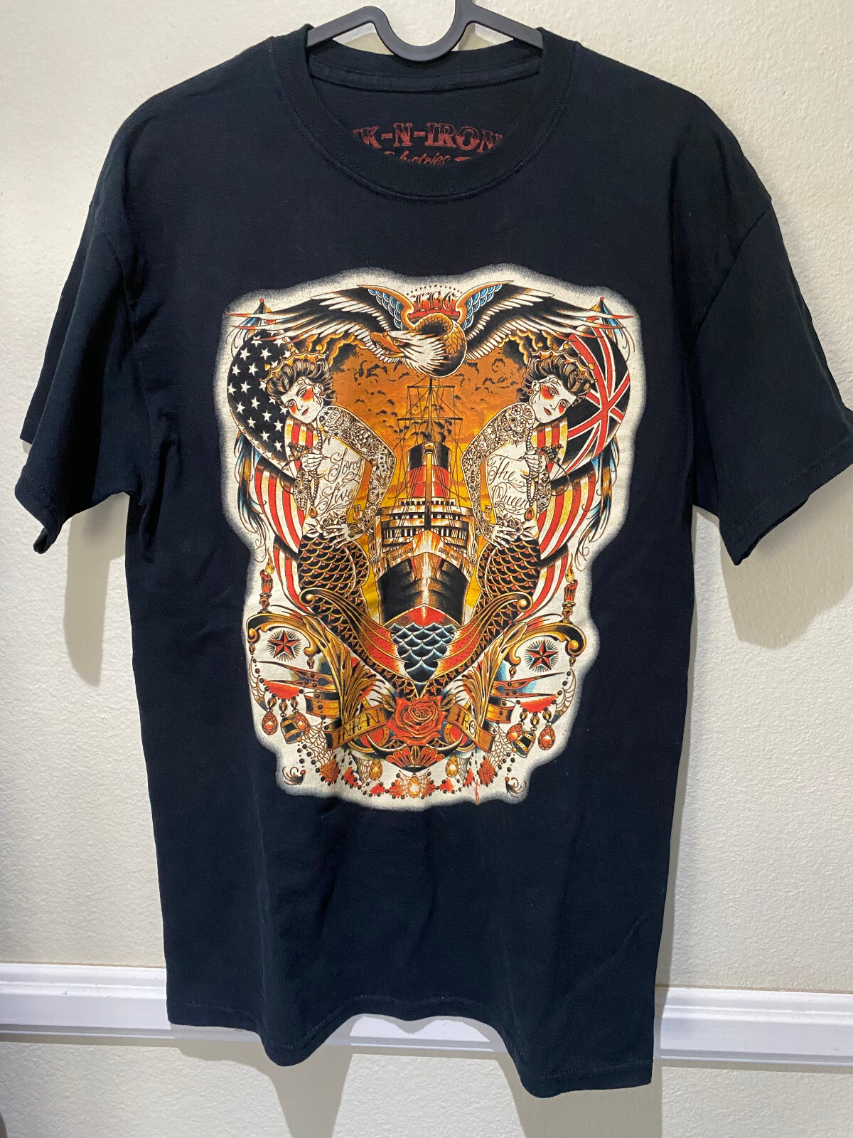 INK N IRON 2014 Long Beach, CA Queen Mary Graphic Black Tshirt – Unisex Sz M