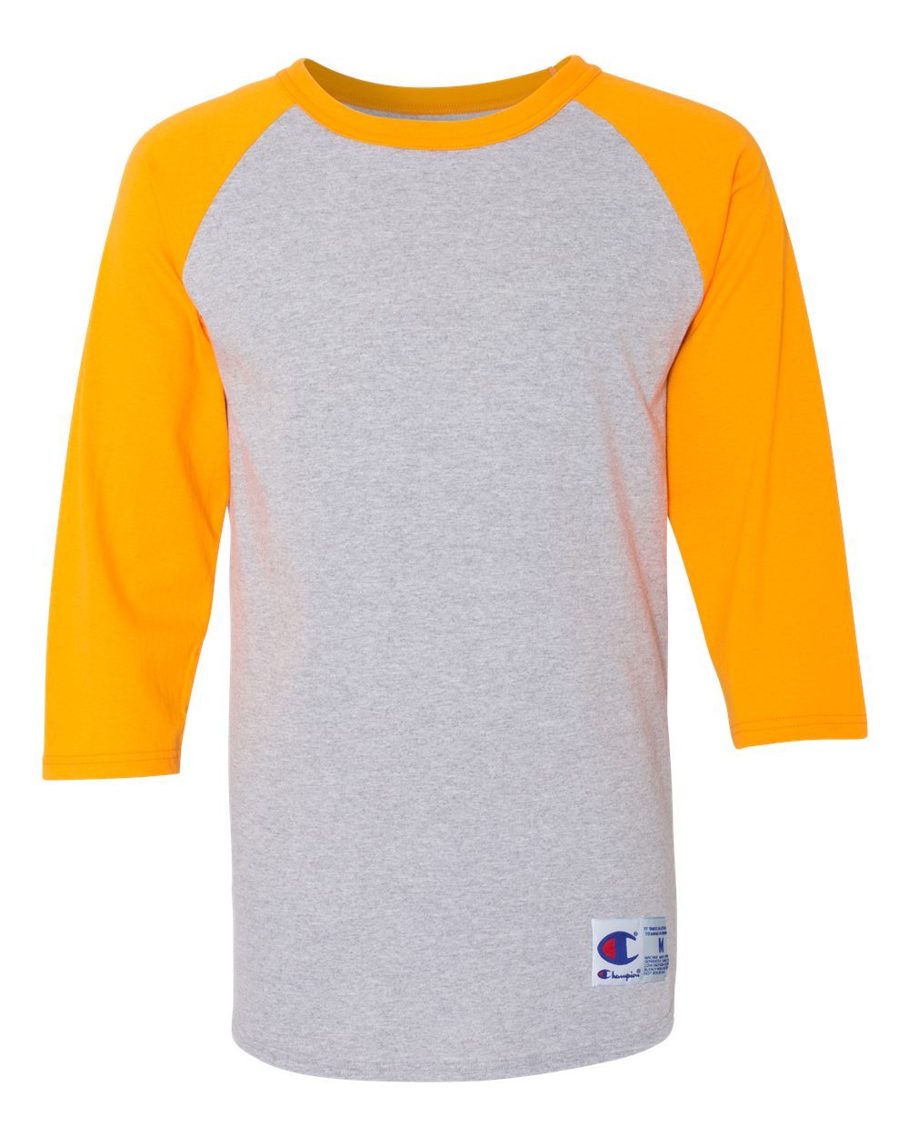 Champion Mens NEW Size S-3XL Tagless Tee ¾ Sleeve Baseball Raglan T-Shirt T137
