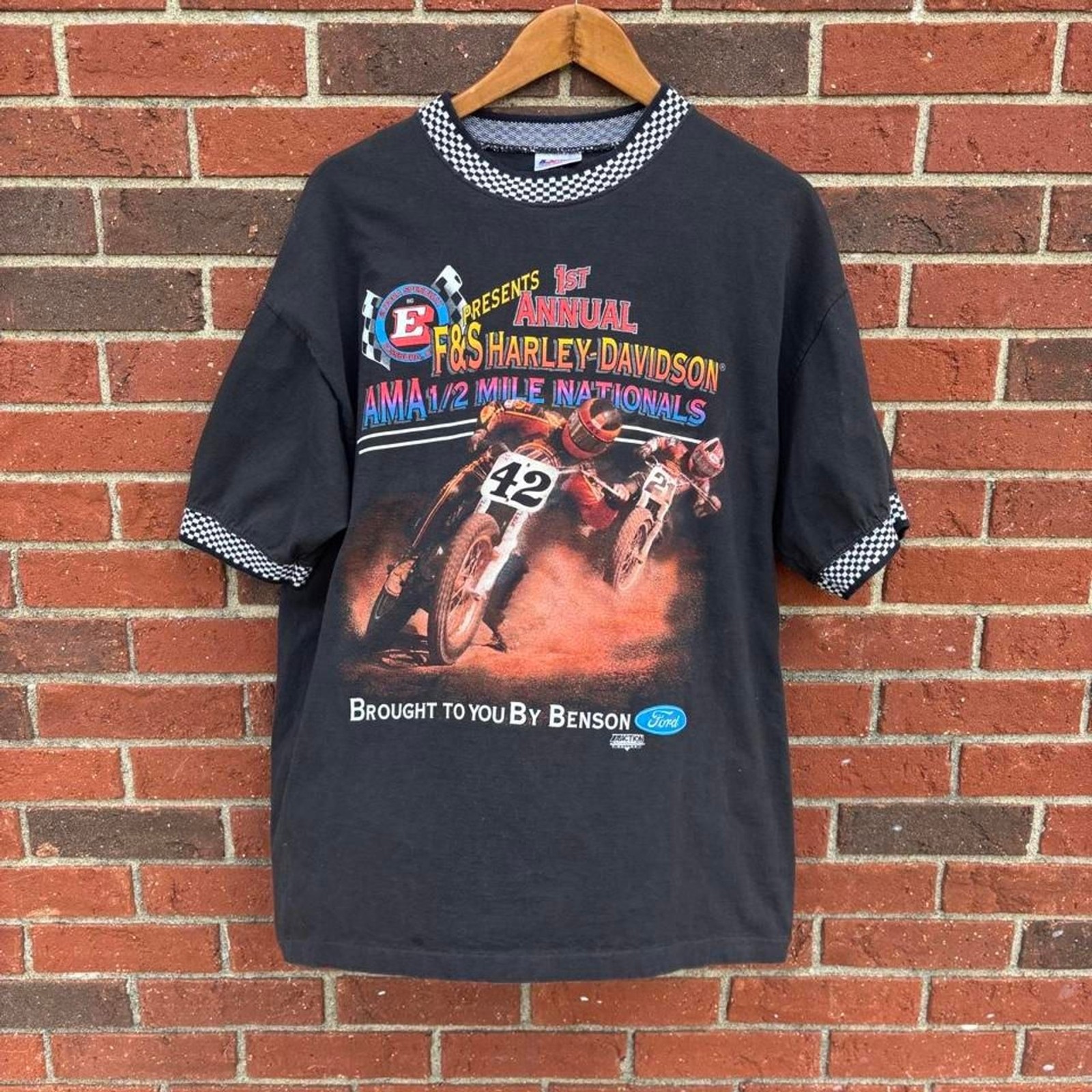 Rare 90s vintage Harley Davidson motocross ama invitationals shirt mens xl