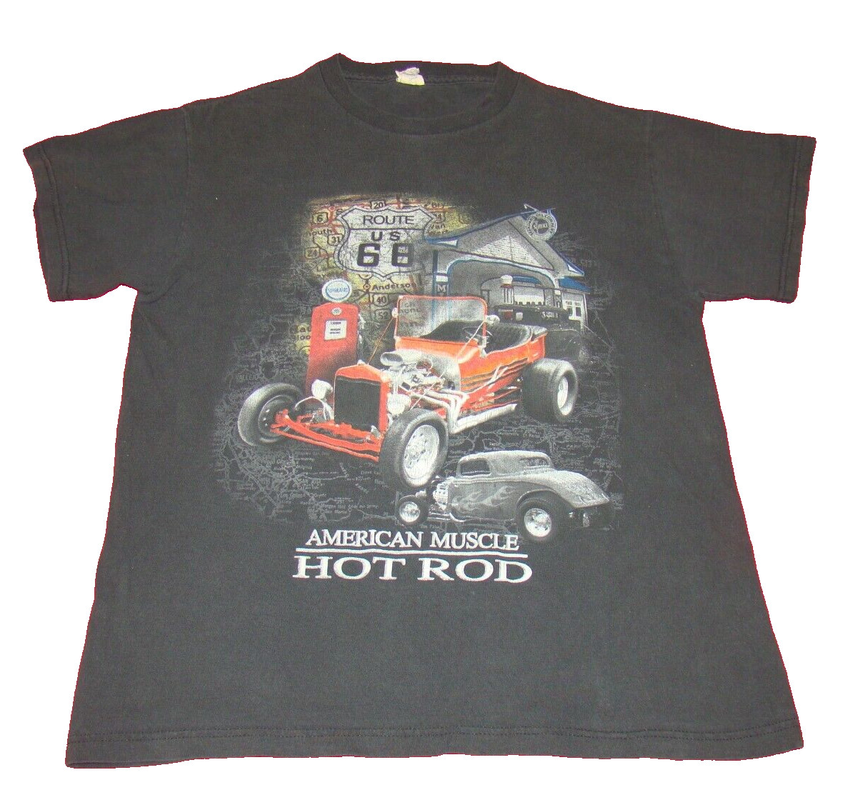 Delta American Muscle Hot Rod Adult Medium Ford 30s Coupe Route 66 Tee T-Shirt