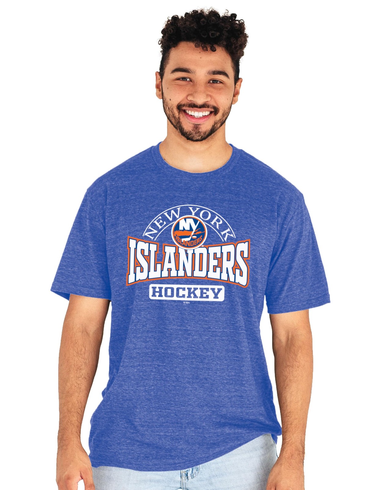 Blue 84 York Islanders Nhl Officially Licensed Tri-Blend T-Shirt Beards Xx-Large