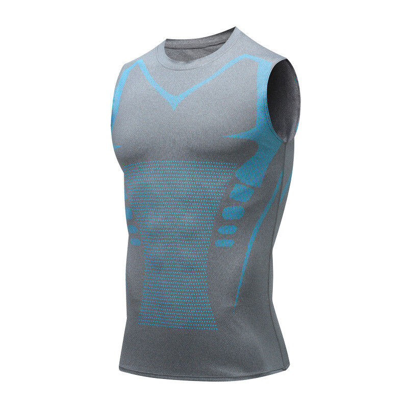 Men’s New Vitaboost Compression Shirt Version Ionic Shaping Sleeveless Vest