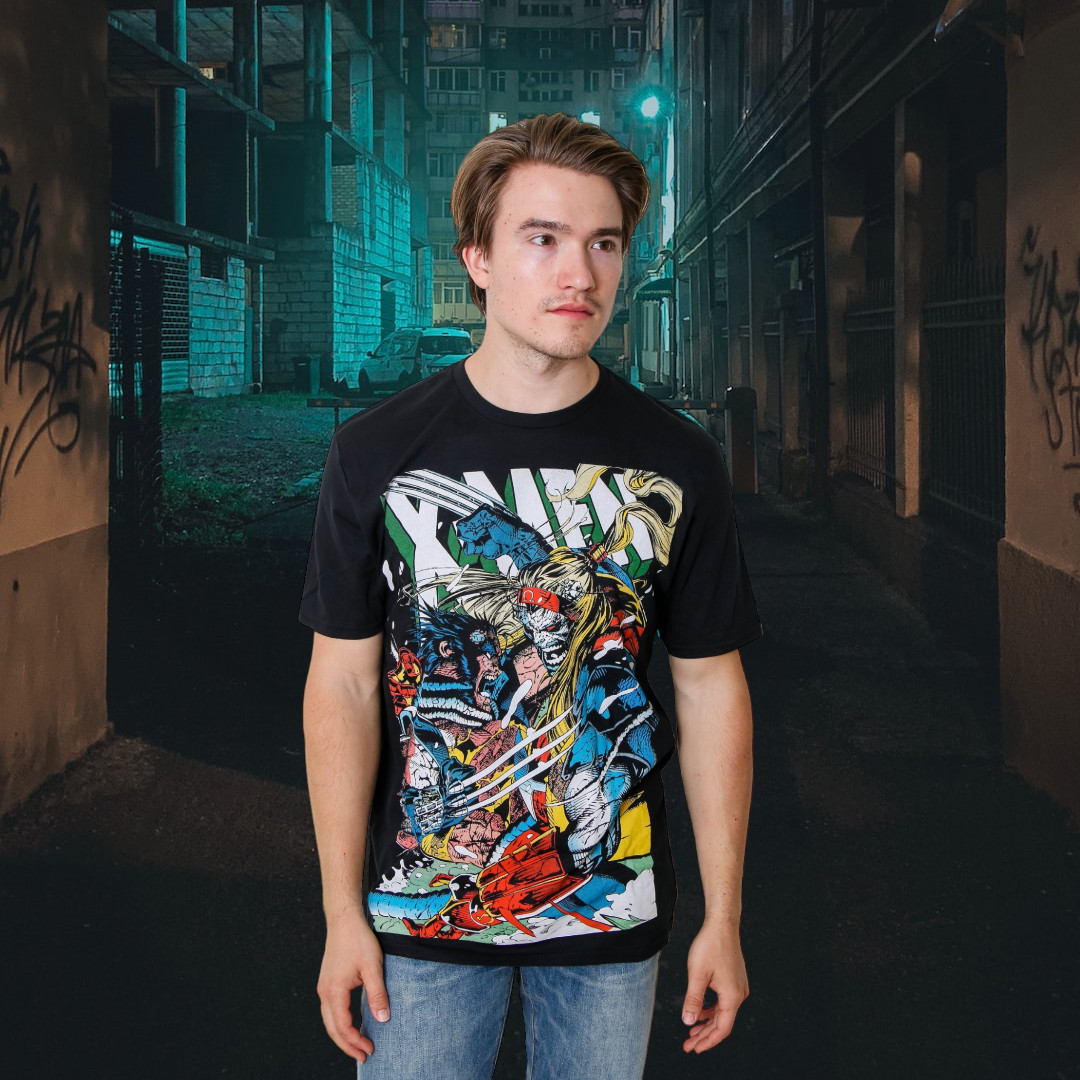 X-Men Wolverine vs Omega Marvel Licensed Adult T-Shirt