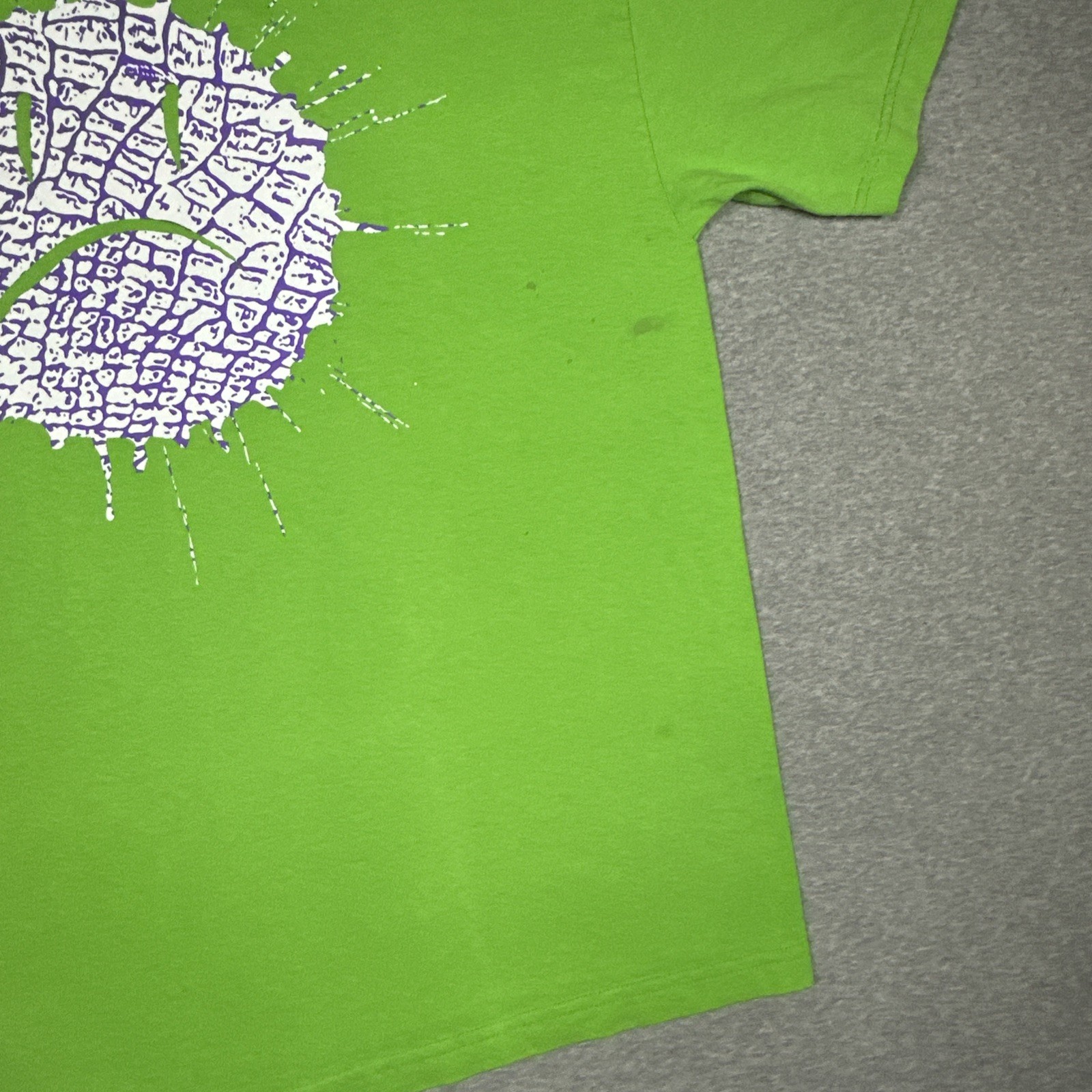 Rogue Status T Shirt Mens Extra LArge Green Frowny Smiley Y2K Skate Rob Dyrdek