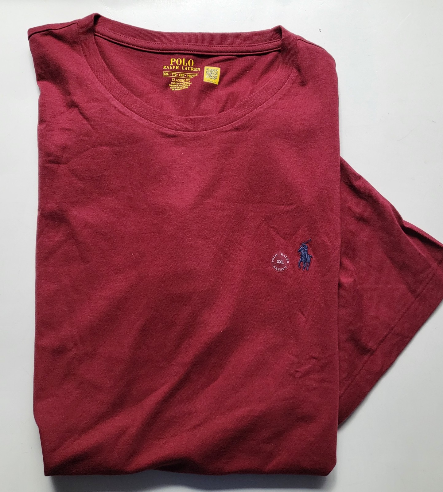 Men`s POLO RALPH LAUREN crew neck T-shirt Classic Fit Size L XL 2XL Navy Blue