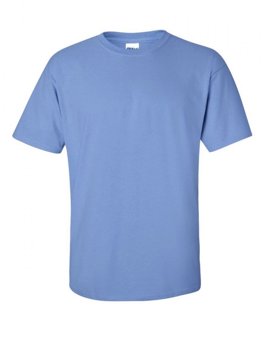 Gildan G2000/ Unisex Ultra Cotton/ Short Sleeve T-Shirt/ Carolina Blue/Medium