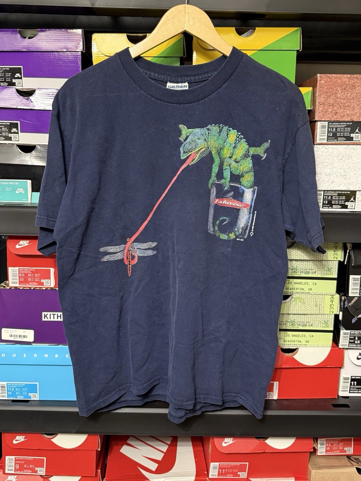 Vintage 1997 Budweiser Iguana We Could’ve Been Huge T-Shirt Size Large