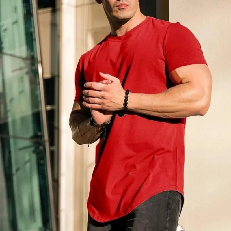 Sport Fitness T-shirt Men Bodybuilding Short Sleeve Workout Shirt Training Sp