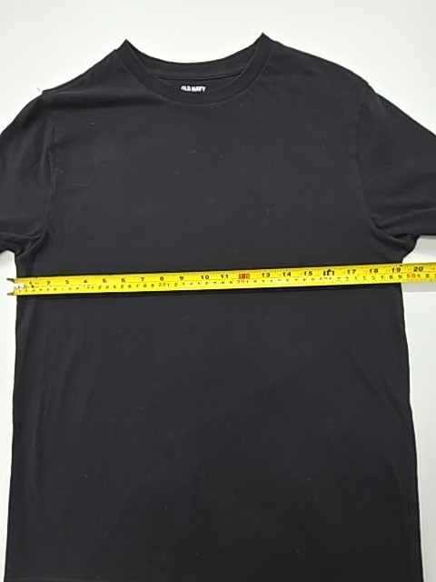 Old Navy Men’s T-Shirt Black Basic Size M Soft Washed Regular Crew Neck