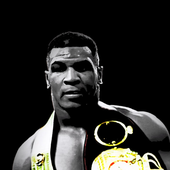 Mike Tyson Undisputed World Heavyweight Champion Belts Vintage Graphic T-Shirt