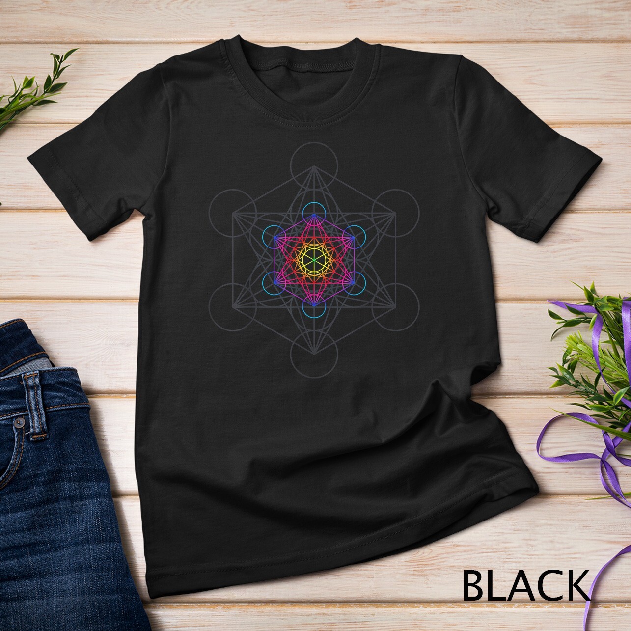 Metatron’s Cube Sacred Geometry Art T-Shirt Unisex T-shirt