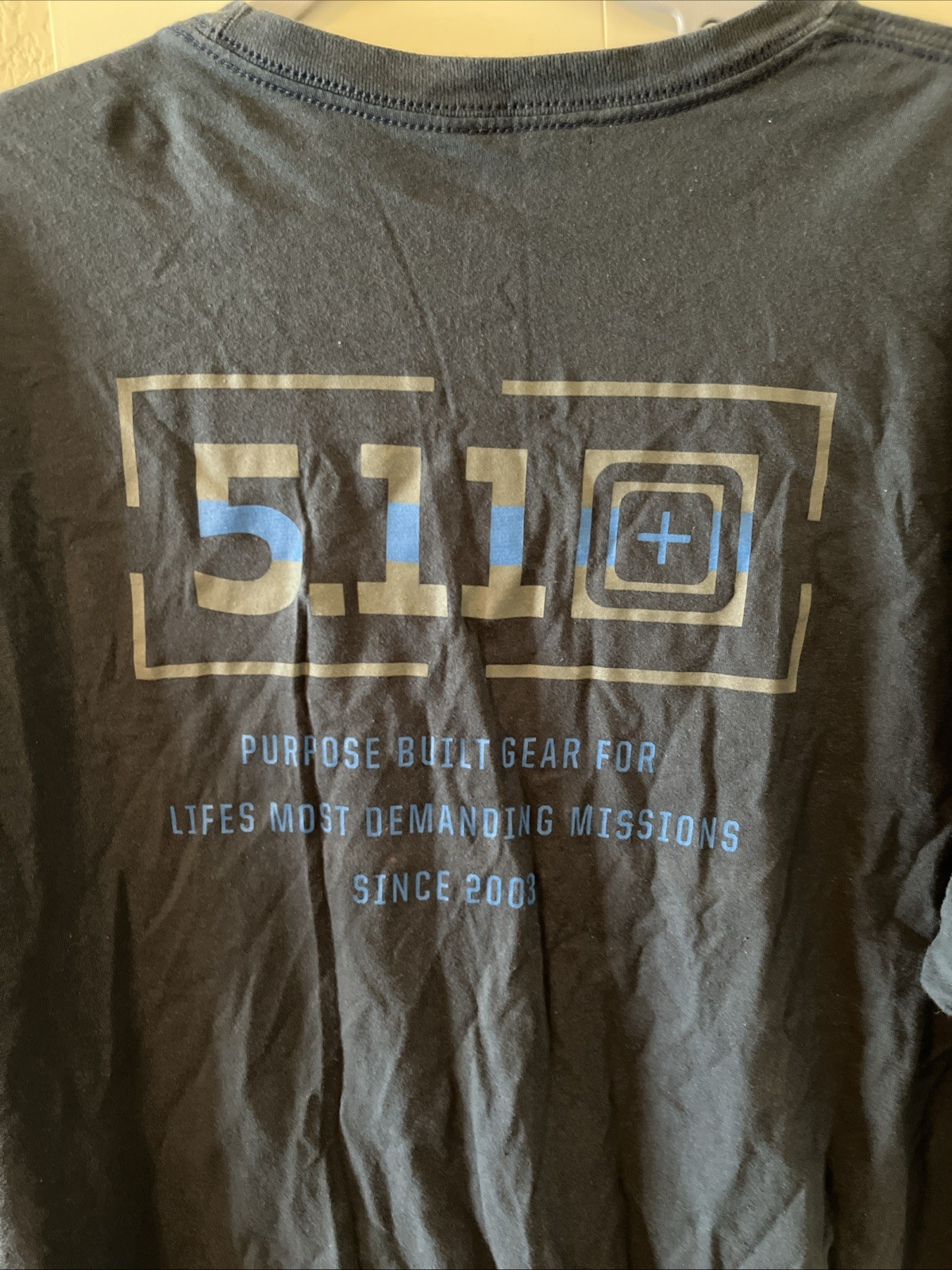 5.11 Tactical Short Sleeve T-shirt Blue Size XL Purpose Built Gear